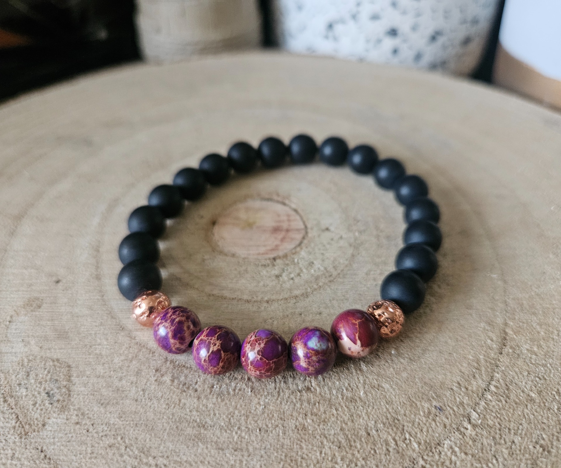 Imperial Regalite Lava Creative Balance Bracelet naramok jaspis regalite lava koralky z mineralov kreativna energia rucna vyroba