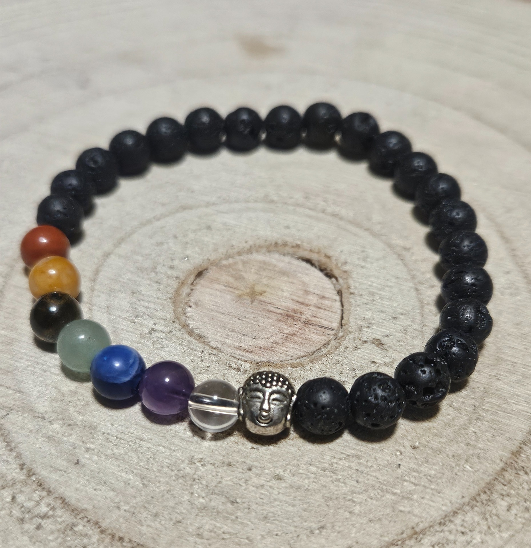 Imperial Chakra Balance náramok lávový kameň čakry meditačný