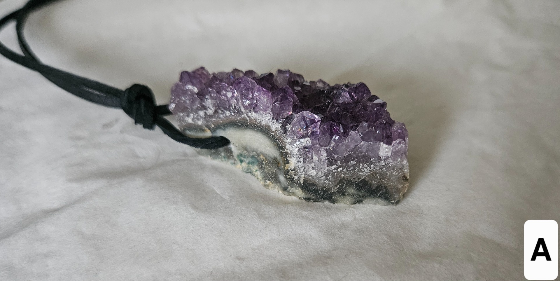 Imperial Amethyst Prism prívesok z vŕtanej prírodnej drúzy ametystu pre liečbu migrény