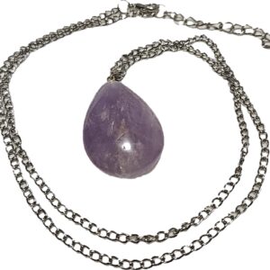 Imperial Amethyst Drop prívesok v tvare kvapky na retiazke z chirurgickej ocele pre liečbu migrény