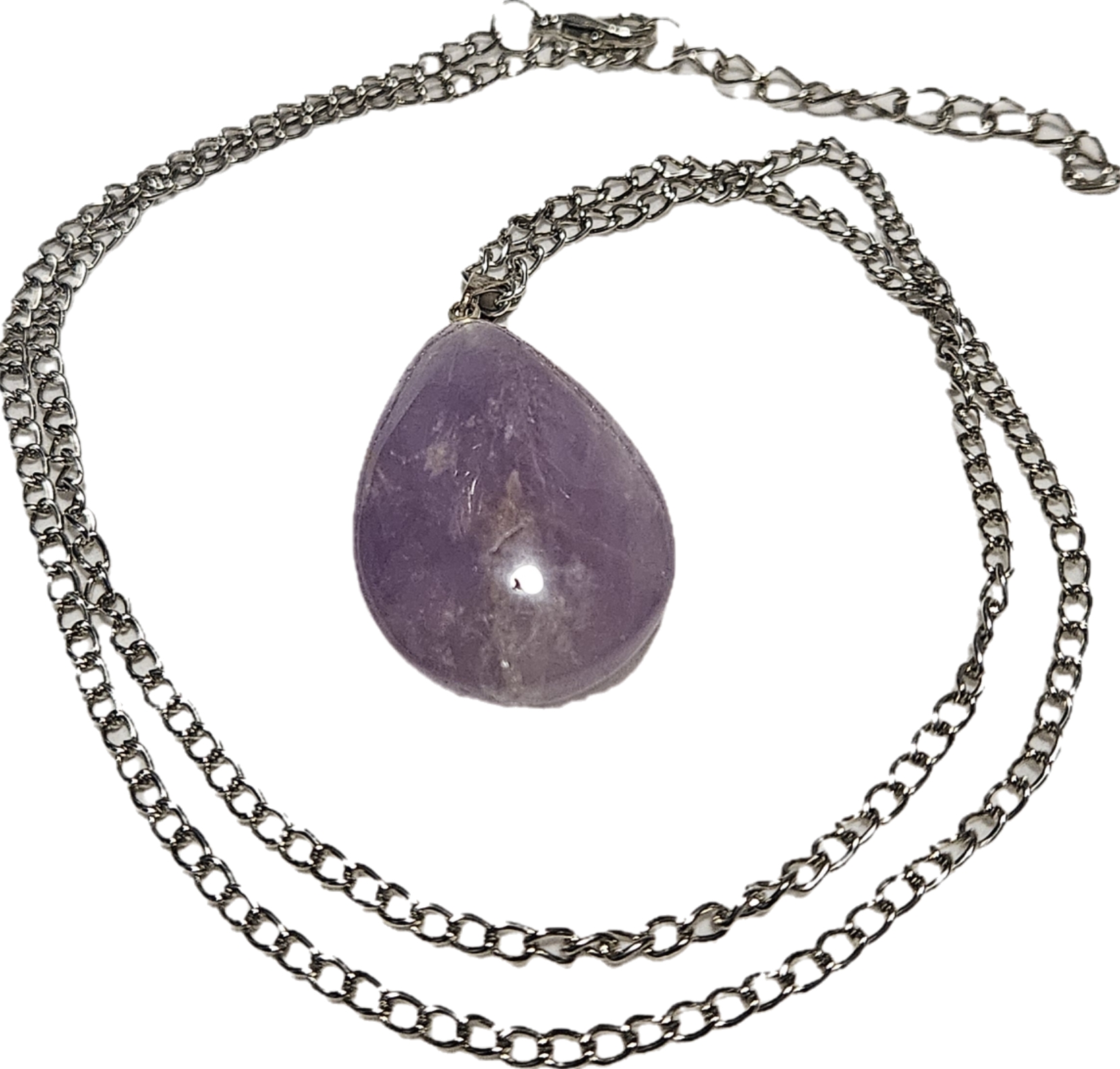 Imperial Amethyst Drop prívesok v tvare kvapky na retiazke z chirurgickej ocele pre liečbu migrény