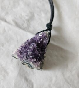 Imperial Amethyst Prism prívesok z vŕtanej prírodnej drúzy ametystu pre liečbu migrény